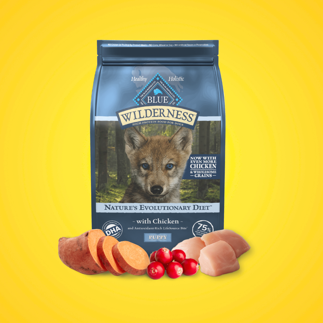 BLUE Wilderness Chicken with Wholesome Grains Recipe for puppies - 24lbs