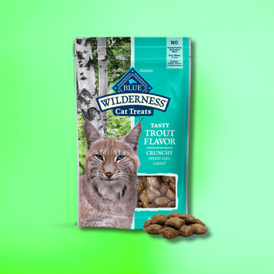 Blue Buffalo Wilderness Crunchy Cat Treats - Trout Flavor - 320g